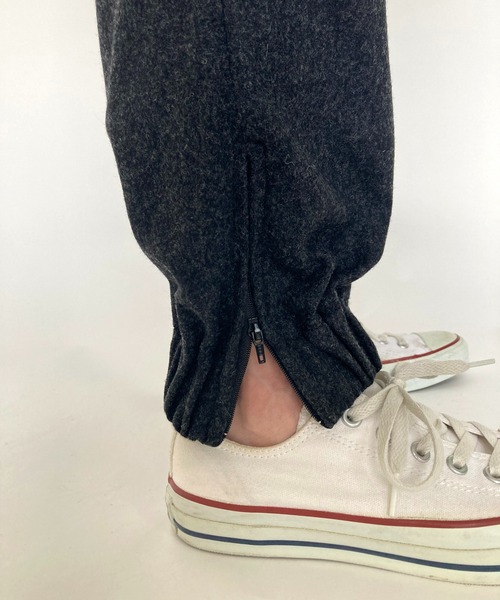 BROOKLYN OVERALL（ブルックリンオーバーオール）の「ウールフラノイージーパンツ（その他パンツ・レディース・グレー/チャコールグレー・FREE）」の10枚目の写真