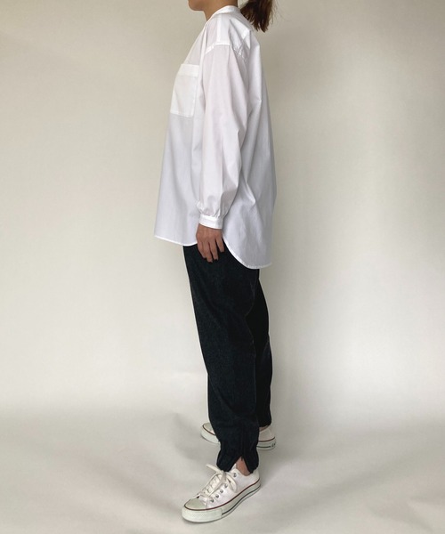 BROOKLYN OVERALL（ブルックリンオーバーオール）の「ウールフラノイージーパンツ（その他パンツ・レディース・グレー/チャコールグレー・FREE）」の14枚目の写真