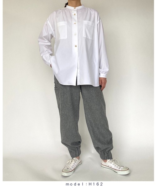 BROOKLYN OVERALL（ブルックリンオーバーオール）の「ウールフラノイージーパンツ（その他パンツ・レディース・グレー/チャコールグレー・FREE）」の17枚目の写真