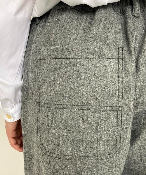 BROOKLYN OVERALL（ブルックリンオーバーオール）の「ウールフラノイージーパンツ（その他パンツ・レディース・グレー/チャコールグレー・FREE）」の22枚目の写真