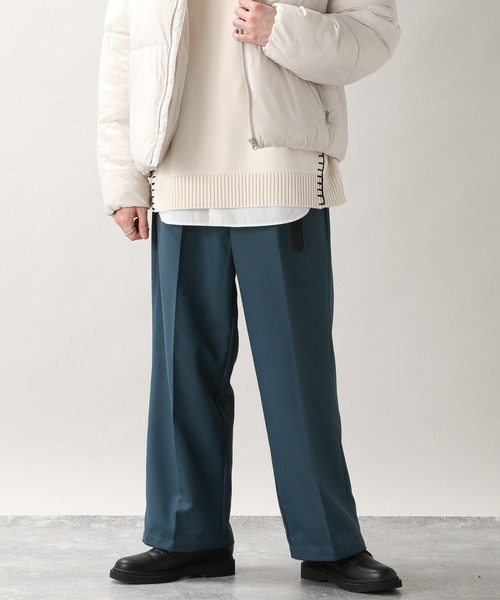 RAGEBLUE(レイジブルー)の「<一部店舗限定>裏起毛センタープレスタック/PEカラーワイドパンツ/218899(スラックス・メンズ・ブラック/ライトベージュ/ダークグリーン/ブルー/パープル・MEDIUM/LARGE)」の5枚目の写真