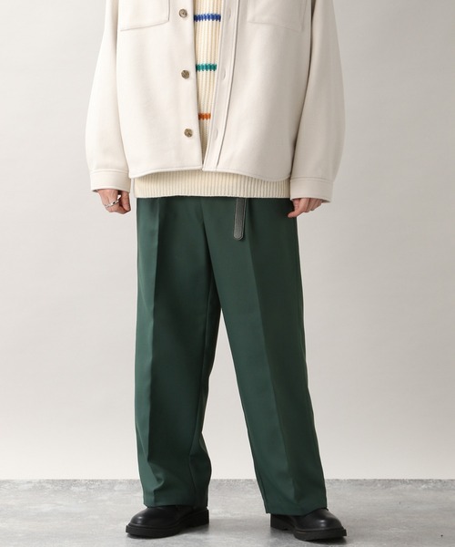 RAGEBLUE(レイジブルー)の「<一部店舗限定>裏起毛センタープレスタック/PEカラーワイドパンツ/218899(スラックス・メンズ・ブラック/ライトベージュ/ダークグリーン/ブルー/パープル・MEDIUM/LARGE)」の4枚目の写真