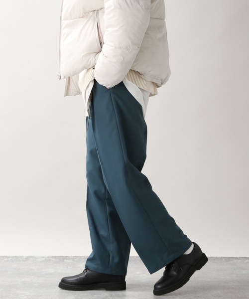 RAGEBLUE(レイジブルー)の「<一部店舗限定>裏起毛センタープレスタック/PEカラーワイドパンツ/218899(スラックス・メンズ・ブラック/ライトベージュ/ダークグリーン/ブルー/パープル・MEDIUM/LARGE)」の9枚目の写真