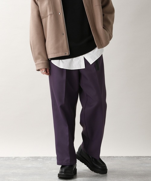 RAGEBLUE(レイジブルー)の「<一部店舗限定>裏起毛センタープレスタック/PEカラーワイドパンツ/218899(スラックス・メンズ・ブラック/ライトベージュ/ダークグリーン/ブルー/パープル・MEDIUM/LARGE)」の11枚目の写真