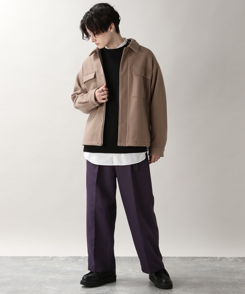 RAGEBLUE(レイジブルー)の「<一部店舗限定>裏起毛センタープレスタック/PEカラーワイドパンツ/218899(スラックス・メンズ・ブラック/ライトベージュ/ダークグリーン/ブルー/パープル・MEDIUM/LARGE)」の19枚目の写真