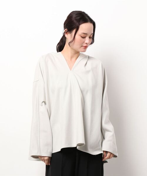 IENA（イエナ）の「WOOLフラノパーカー（シャツ/ブラウス・レディース・アイボリー/ネイビー・FREE）」の19枚目の写真