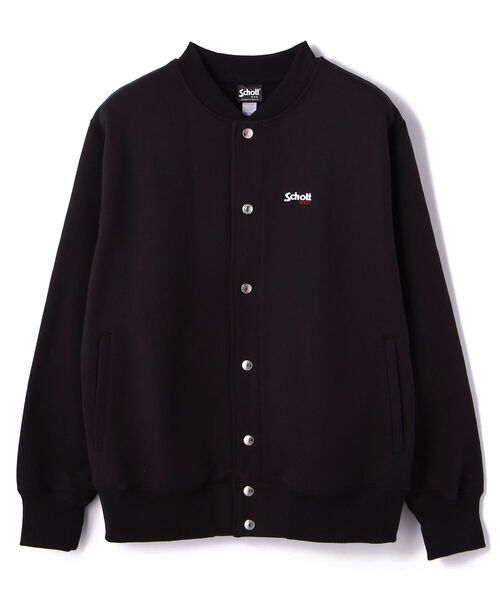 schott(ショット)の「Schott/ショット/SNAP EMB. SWEAT/スナップ スウェット 刺繍(スウェット・メンズ・ブラック/ベージュ/オリーブ・LARGE/X-LARGE/MEDIUM)」の2枚目の写真