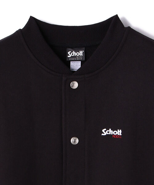 schott(ショット)の「Schott/ショット/SNAP EMB. SWEAT/スナップ スウェット 刺繍(スウェット・メンズ・ブラック/ベージュ/オリーブ・LARGE/X-LARGE/MEDIUM)」の4枚目の写真