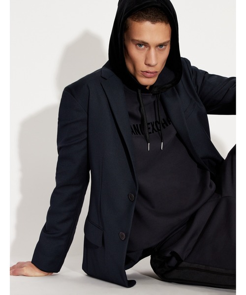 MADE IN ITALY製 EMPORIO ARMANI フルジップウールパーカー