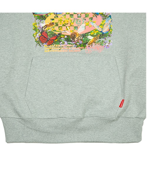 FEVERTIME（フィーバータイム）の「『FEVERTIME/フィーバータイム』21 blossom Checker HOODIE/ブロッサム チェッカー フーディー 長袖 プルオーバーパーカー（パーカー・レディース・グレー/ブラック・M）」の4枚目の写真