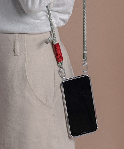 Topologie(トポロジー)の「Topologie /トポロジー Verdon クリアフォンケース (iPhone12/12Pro対応)(スマホケース/カバー・メンズ・ベージュ/セージグリーン・FREE)」の4枚目の写真