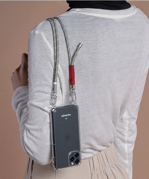 Topologie(トポロジー)の「Topologie /トポロジー Verdon クリアフォンケース (iPhone12/12Pro対応)(スマホケース/カバー・メンズ・ベージュ/セージグリーン・FREE)」の3枚目の写真