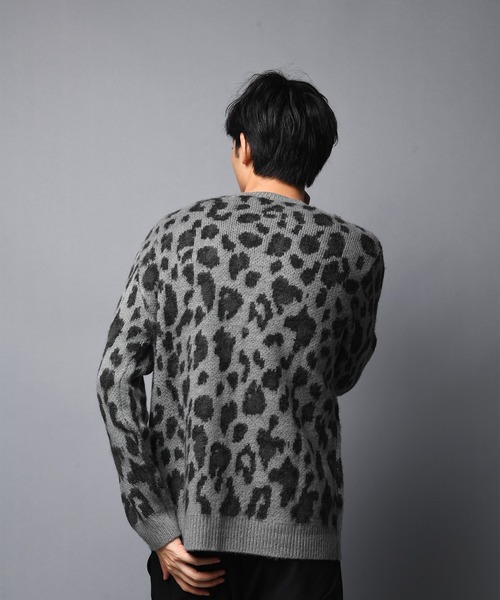 JACKROSE(ジャックローズ)の「JE モヘアタッチヒョウ柄クルーニット(ニット/セーター・メンズ・ブラック/ベージュ・M/L)」の7枚目の写真