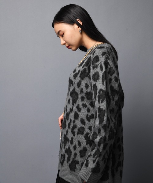 JACKROSE(ジャックローズ)の「JE モヘアタッチヒョウ柄クルーニット(ニット/セーター・メンズ・ブラック/ベージュ・M/L)」の10枚目の写真