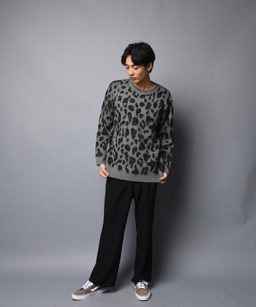 JACKROSE(ジャックローズ)の「JE モヘアタッチヒョウ柄クルーニット(ニット/セーター・メンズ・ブラック/ベージュ・M/L)」の13枚目の写真
