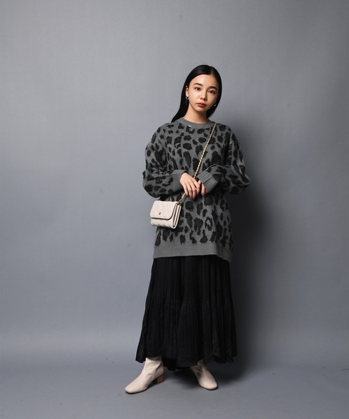 JACKROSE(ジャックローズ)の「JE モヘアタッチヒョウ柄クルーニット(ニット/セーター・メンズ・ブラック/ベージュ・M/L)」の17枚目の写真
