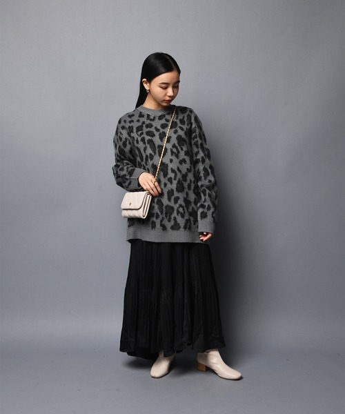 JACKROSE(ジャックローズ)の「JE モヘアタッチヒョウ柄クルーニット(ニット/セーター・メンズ・ブラック/ベージュ・M/L)」の18枚目の写真