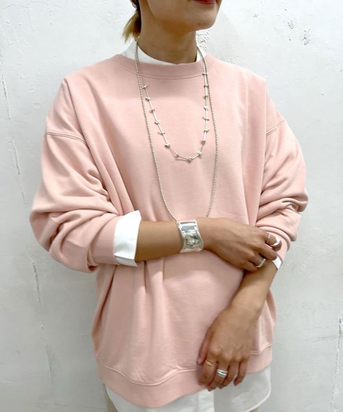 SHENERY（シーナリー）の「オーガニックコットンビッグ裏毛（スウェット・レディース・チャコールグレー/ピンク/アイボリー/オフホワイト/ピンク系その他・FREE）」の4枚目の写真