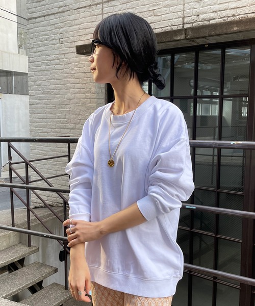 SHENERY（シーナリー）の「オーガニックコットンビッグ裏毛（スウェット・レディース・チャコールグレー/ピンク/アイボリー/オフホワイト/ピンク系その他・FREE）」の15枚目の写真