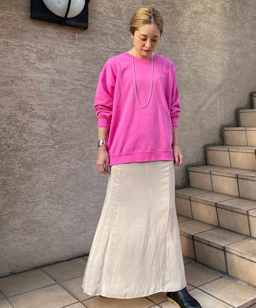 SHENERY（シーナリー）の「オーガニックコットンビッグ裏毛（スウェット・レディース・チャコールグレー/ピンク/アイボリー/オフホワイト/ピンク系その他・FREE）」の18枚目の写真