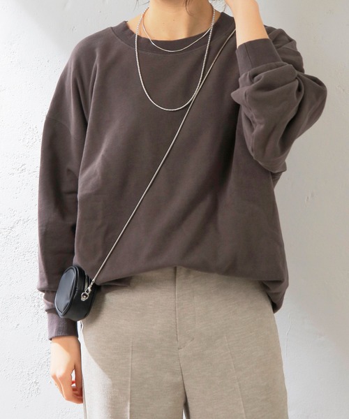 SHENERY（シーナリー）の「オーガニックコットンビッグ裏毛（スウェット・レディース・チャコールグレー/ピンク/アイボリー/オフホワイト/ピンク系その他・FREE）」の7枚目の写真