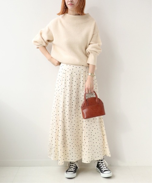 Simplicite(サンプリシテ)の「ハンマードットフレアスカート◆(スカート・レディース・アイボリー/ブラック/キャメル・FREE)」の10枚目の写真