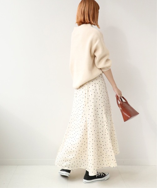 Simplicite(サンプリシテ)の「ハンマードットフレアスカート◆(スカート・レディース・アイボリー/ブラック/キャメル・FREE)」の12枚目の写真