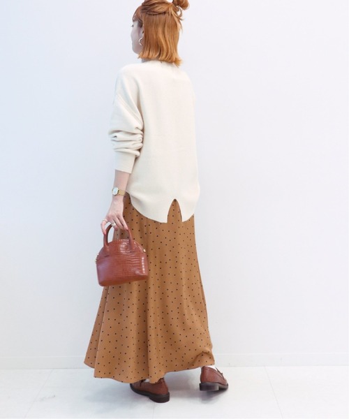 Simplicite(サンプリシテ)の「ハンマードットフレアスカート◆(スカート・レディース・アイボリー/ブラック/キャメル・FREE)」の17枚目の写真
