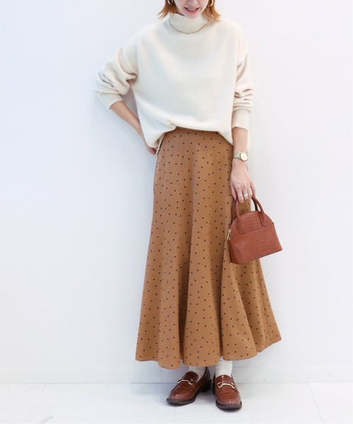 Simplicite(サンプリシテ)の「ハンマードットフレアスカート◆(スカート・レディース・アイボリー/ブラック/キャメル・FREE)」の18枚目の写真