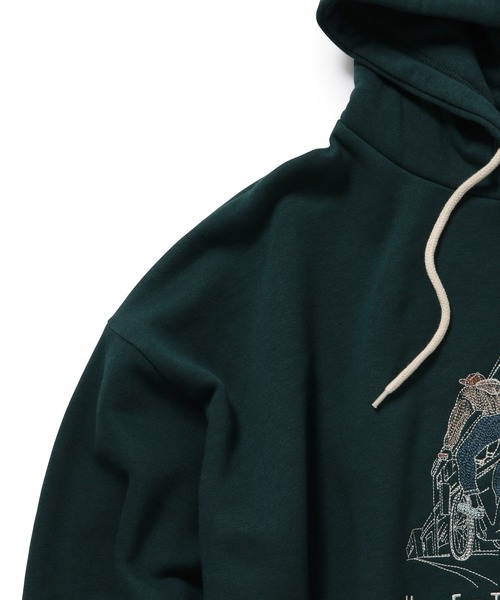 JUNRED(ジュンレッド)の「線画刺繍パーカー(パーカー・メンズ・ラベンダー/グリーン/キナリ・L/M/LL)」の12枚目の写真