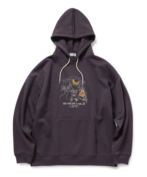JUNRED(ジュンレッド)の「線画刺繍パーカー(パーカー・メンズ・ラベンダー/グリーン/キナリ・L/M/LL)」の10枚目の写真