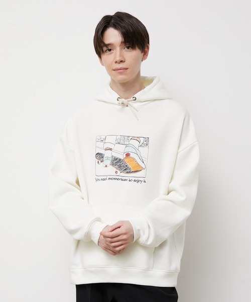JUNRED(ジュンレッド)の「線画刺繍パーカー(パーカー・メンズ・ラベンダー/グリーン/キナリ・L/M/LL)」の18枚目の写真