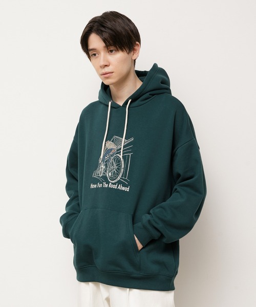 JUNRED(ジュンレッド)の「線画刺繍パーカー(パーカー・メンズ・ラベンダー/グリーン/キナリ・L/M/LL)」の21枚目の写真