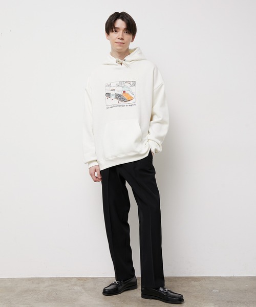 JUNRED(ジュンレッド)の「線画刺繍パーカー(パーカー・メンズ・ラベンダー/グリーン/キナリ・L/M/LL)」の22枚目の写真