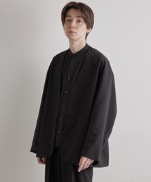 JUNRED | 【ユウ×JUNRed】ポリッシュドTRルーズノーカラージャケット(ノーカラージャケット)