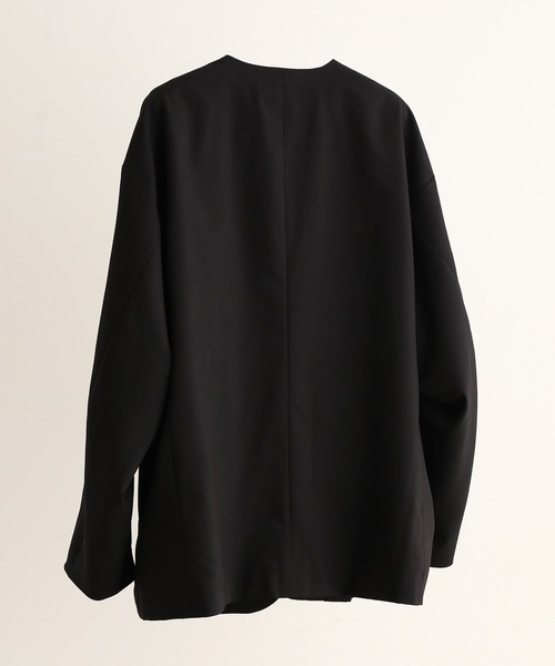 JUNRED（ジュンレッド）の「【ユウ×JUNRed】ポリッシュドTRルーズノーカラージャケット（ノーカラージャケット・メンズ・ライトグレー/ネイビー/ブラック・S/M/L）」の21枚目の写真