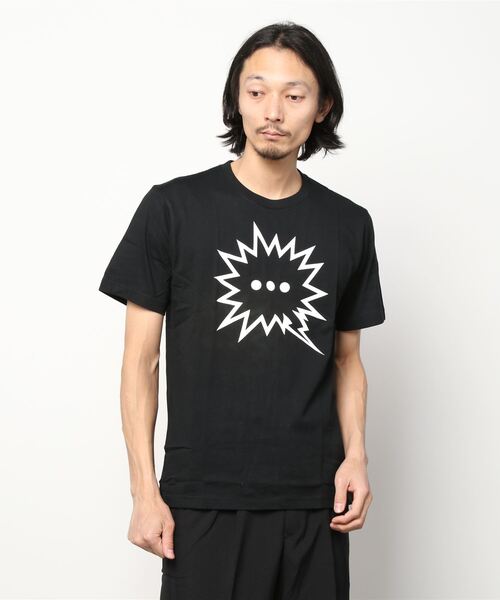 R.R.G.S（アールアールジーエス）の「LOGO PRINT T-SHIRTS（Tシャツ/カットソー・メンズ・ホワイト×レッド/ホワイト×ブラック/ブラック×ホワイト/ブラック×イエロー・SMALL/MEDIUM/LARGE/X-LARGE）」の3枚目の写真