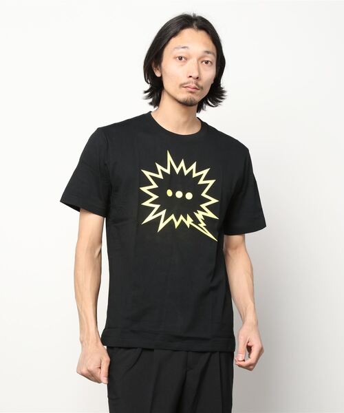 R.R.G.S（アールアールジーエス）の「LOGO PRINT T-SHIRTS（Tシャツ/カットソー・メンズ・ホワイト×レッド/ホワイト×ブラック/ブラック×ホワイト/ブラック×イエロー・SMALL/MEDIUM/LARGE/X-LARGE）」の4枚目の写真