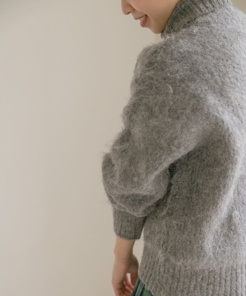 ITEMS URBANRESEARCH(アイテムズ アーバンリサーチ)の「ウールミックスタートルネックニット(ニット/セーター・レディース・ベージュ/チャコールグレー/グリーン・FREE)」の11枚目の写真