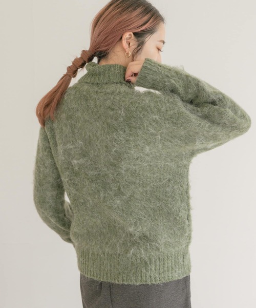 ITEMS URBANRESEARCH(アイテムズ アーバンリサーチ)の「ウールミックスタートルネックニット(ニット/セーター・レディース・ベージュ/チャコールグレー/グリーン・FREE)」の17枚目の写真