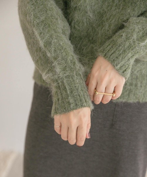 ITEMS URBANRESEARCH(アイテムズ アーバンリサーチ)の「ウールミックスタートルネックニット(ニット/セーター・レディース・ベージュ/チャコールグレー/グリーン・FREE)」の19枚目の写真