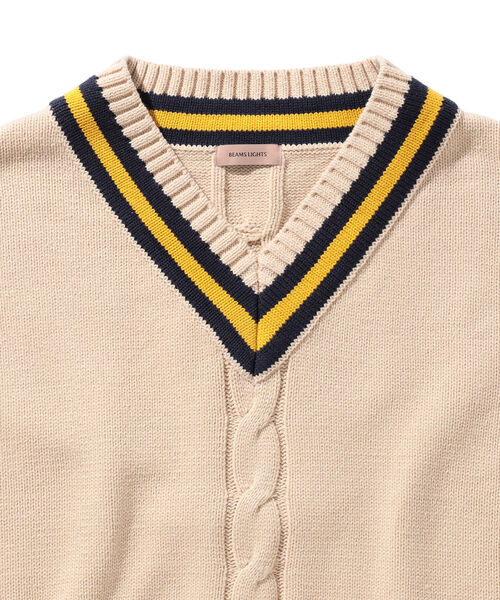BEAMS LIGHTS（ビームスライツ）の「BEAMS LIGHTS / チルデン ルーズ ベスト（ベスト・メンズ・ネイビー/ナチュラル・SMALL/MEDIUM/LARGE）」の3枚目の写真