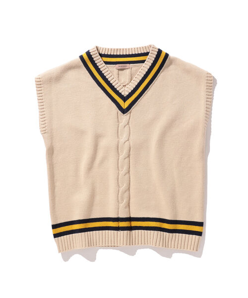 BEAMS LIGHTS（ビームスライツ）の「BEAMS LIGHTS / チルデン ルーズ ベスト（ベスト・メンズ・ネイビー/ナチュラル・SMALL/MEDIUM/LARGE）」の8枚目の写真