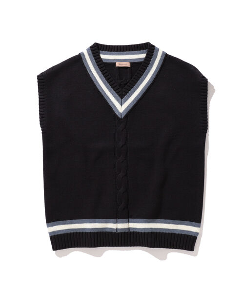 BEAMS LIGHTS（ビームスライツ）の「BEAMS LIGHTS / チルデン ルーズ ベスト（ベスト・メンズ・ネイビー/ナチュラル・SMALL/MEDIUM/LARGE）」の7枚目の写真