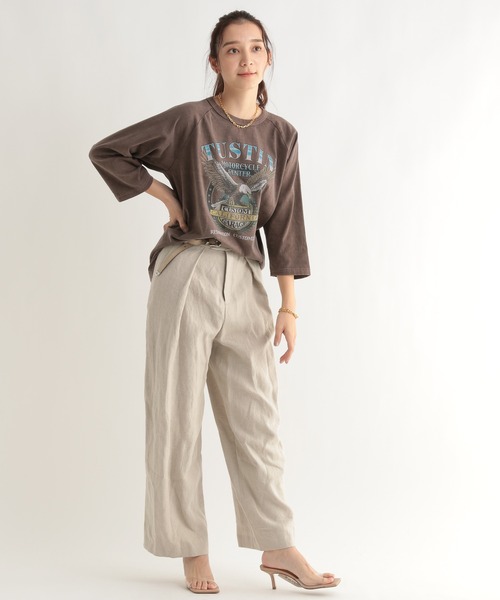 GOOD ROCK SPEED（グッドロックスピード）の「GOOD ROCK SPEED / イーグル7分袖カットソー（Tシャツ/カットソー・レディース・ダークブラウン/ベージュ/ブラック・フリー）」の7枚目の写真