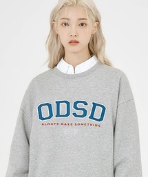 ODD STUDIO(オッドスタジオ) /ODSD APPLIQUE LOGO SWEAT SHIRTS/ロゴ クルーネック スウェット