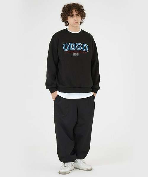 ODD STUDIO(オッドスタジオ)の「ODD STUDIO(オッドスタジオ) /ODSD APPLIQUE LOGO SWEAT SHIRTS/ロゴ クルーネック スウェット(スウェット・メンズ・ブラック/ネイビー/グレー/オレンジ/ブルー/クリーム・M/L)」の14枚目の写真