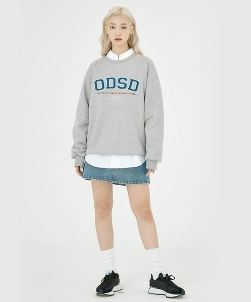 ODD STUDIO(オッドスタジオ)の「ODD STUDIO(オッドスタジオ) /ODSD APPLIQUE LOGO SWEAT SHIRTS/ロゴ クルーネック スウェット(スウェット・メンズ・ブラック/ネイビー/グレー/オレンジ/ブルー/クリーム・M/L)」の20枚目の写真