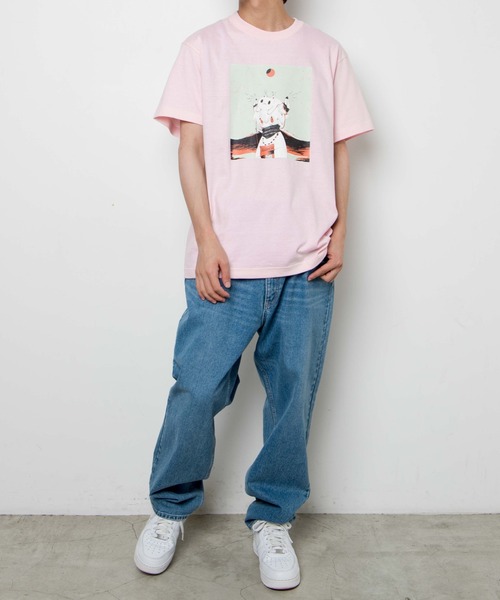 WEGO GRAPHICS（ウィゴーグラフィックス）の「WEGO/放課後アート部Tシャツ わ胡（Tシャツ/カットソー・メンズ・ホワイト/ライトピンク・MEDIUM/LARGE/X-LARGE）」の7枚目の写真