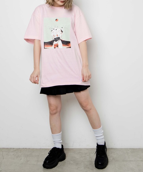 WEGO GRAPHICS（ウィゴーグラフィックス）の「WEGO/放課後アート部Tシャツ わ胡（Tシャツ/カットソー・メンズ・ホワイト/ライトピンク・MEDIUM/LARGE/X-LARGE）」の11枚目の写真